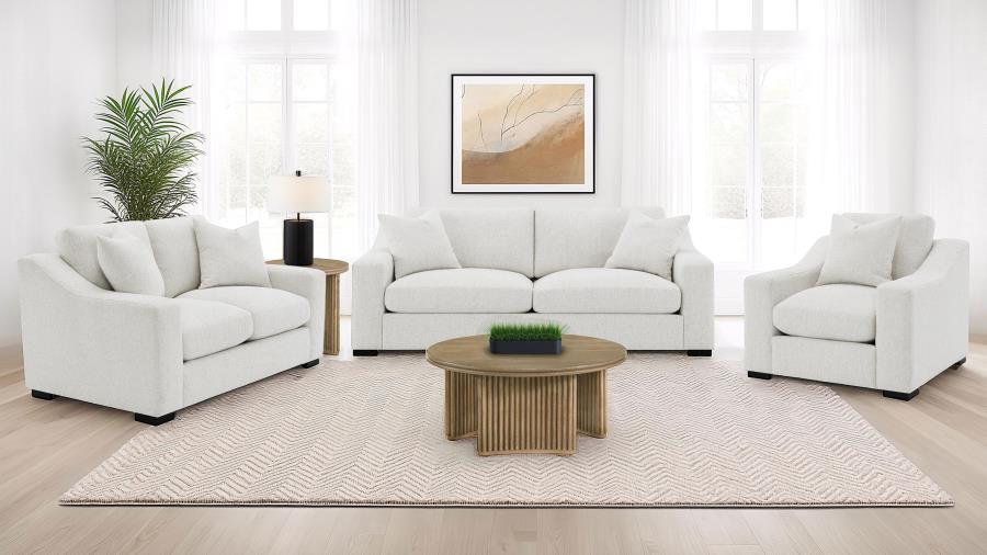 Ashlyn Fabric Upholstered Track Arm Loveseat Sand - 552092