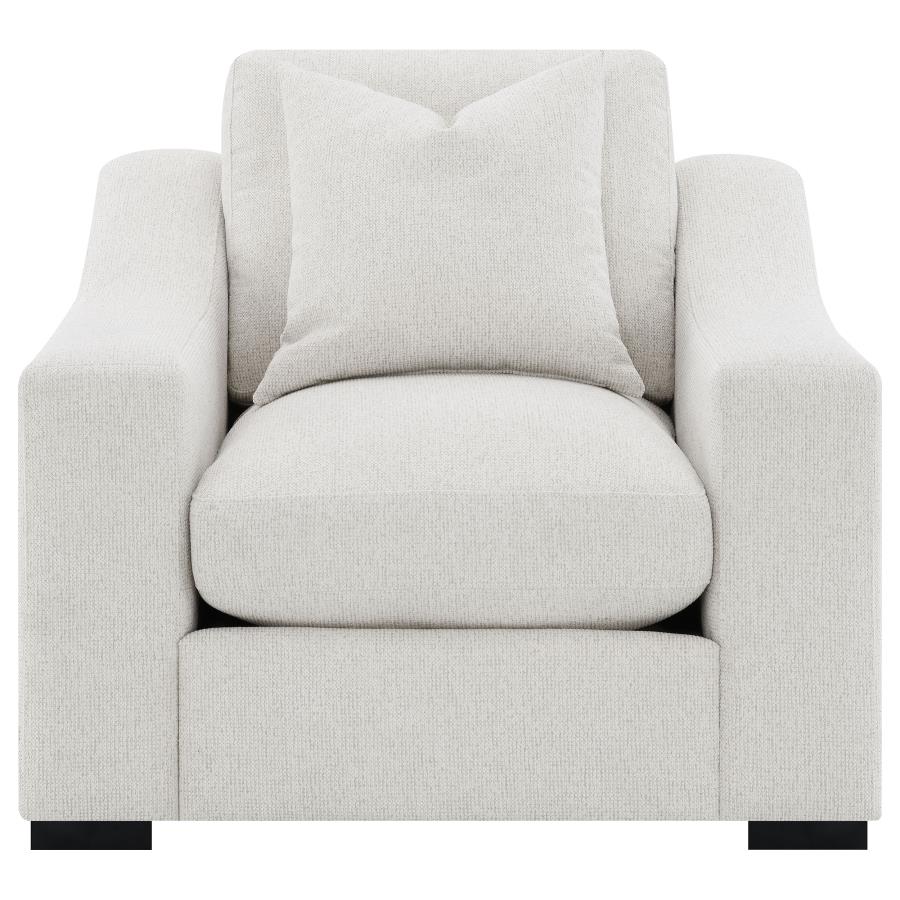 Ashlyn Fabric Upholstered Track Arm Accent Chair Sand - 552093