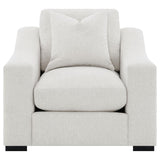 Ashlyn Fabric Upholstered Track Arm Accent Chair Sand - 552093