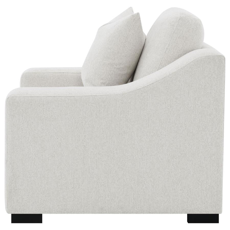 Ashlyn Fabric Upholstered Track Arm Accent Chair Sand - 552093