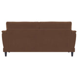 Selma Velvet Upholstered Crescent Arm Sofa Rust - 552101