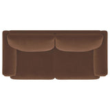 Selma Velvet Upholstered Crescent Arm Sofa Rust - 552101