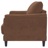 Selma Velvet Upholstered Crescent Arm Loveseat Rust - 552102