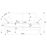 Selma Velvet Upholstered Crescent Arm Loveseat Rust - 552102