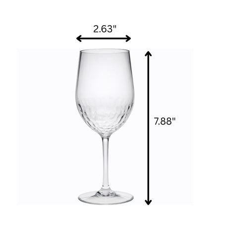 Tritan Hammer - Leadingware Unbreakable Design Plastic Wine Glasses (Set of 4), Bpa Free, 12Oz - Clear