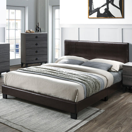 Upholstered Bed With Adjustable Headboard