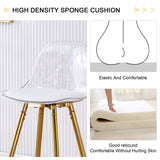 Stylish Upholstered Bar Chairs With Metal Leg