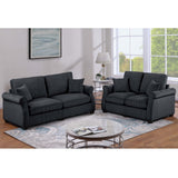 Contemporary 2 Piece Sofa Set With Matching Pillows