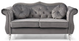 Stylish Flared Arm Loveseat