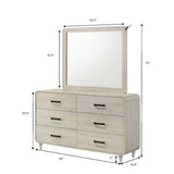 6 Drawer Dresser With Ample Storage Space - Antique White