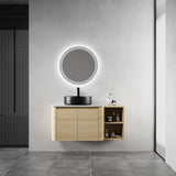Mounted Bathroom Vanity With Art Sink, Storage Shelves, Soft Close Door