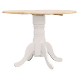 Greer - 5 Piece Dining Set With Drop Down Leaf Table And Curved Back Chairs - White