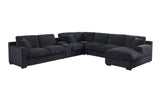 Celine - Fabric Corner Sectional Sofa With Right-Facing Chaise, Cupholders, And Charging Ports
