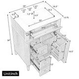 Bathroom Vanity With Flip Out Drawer, 2 Soft-Close Drawers