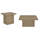 Eldridge - Coffee Table Set With Chunky Square Tops