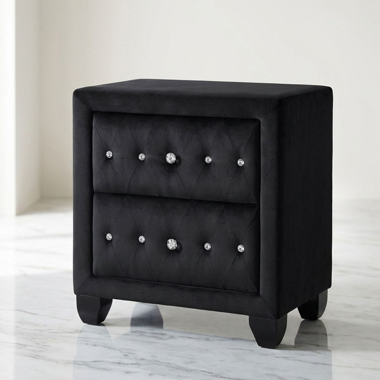 Sophia - 2 Drawer Upholstered Nightstand