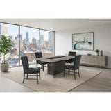 Dining Chair With Padded Seating And Back (Set of 2) - Dark Gray
