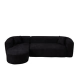 L - Shape Boneless Cloud Couch With 2 Throw Pillows For Living Room