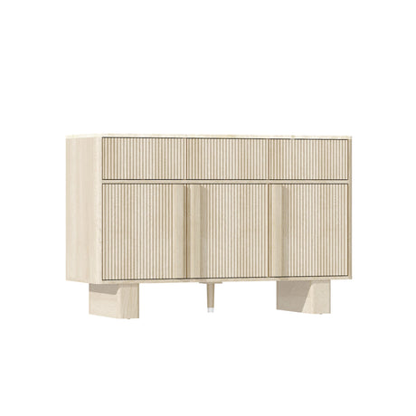 Curved Credenza, Wide Storage Cabinet For Dining Room