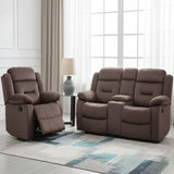 Contemporary Living Room Set With Pillow Arms And Headrest Support