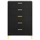 Lexie - 5 Drawer Rectangular Chest - Black