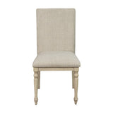 Fiona - Upholstered Dining Chair With Turned Legs (Set of 2) - Light Gray