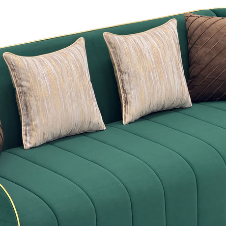 Sofa With Metallic Accents