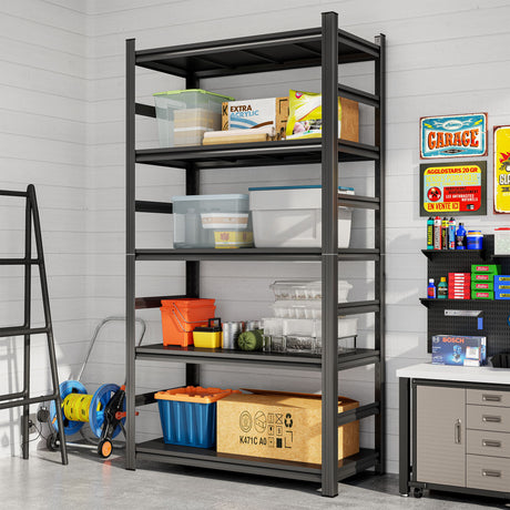 5 Tier Heavy Duty Shelving Unit Adjustable Shelving