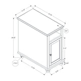 Accent End Table, Storage, Traditional - White