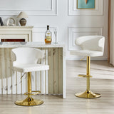 Adjustable Swivel Bar Chair With High Back Support
