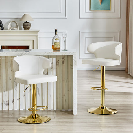 Adjustable Swivel Bar Chair With High Back Support
