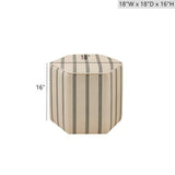 Accent Ottoman Printed Stripe