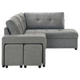 Atkinson - Sleeper Sectional Sofa With Lift Top Chaise - Gray