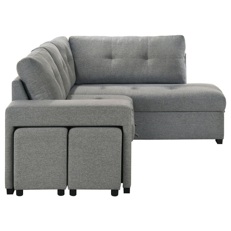Atkinson - Sleeper Sectional Sofa With Lift Top Chaise - Gray