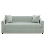 3 Seater Sofa With Wrap Around Armrests And Throw Pillows