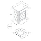 Accent Nightstand, Storage Drawer, Transitional