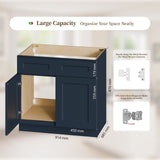 Shaker Base Cabinet With Soft-Close Hinges, Adjustable Shelf