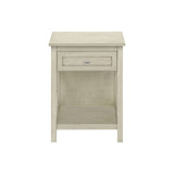 Accent End Table, 2 Tier, Storage Drawer, Transitional Style