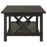Rachelle 3-piece Rectangular Coffee Table Set Deep Merlot - 5909