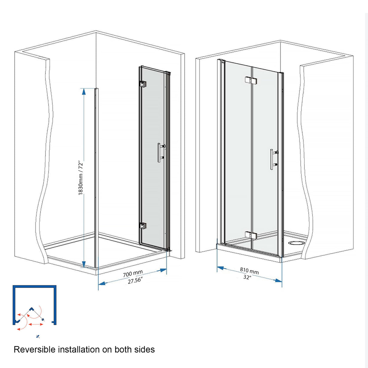 Bifold Shower Door