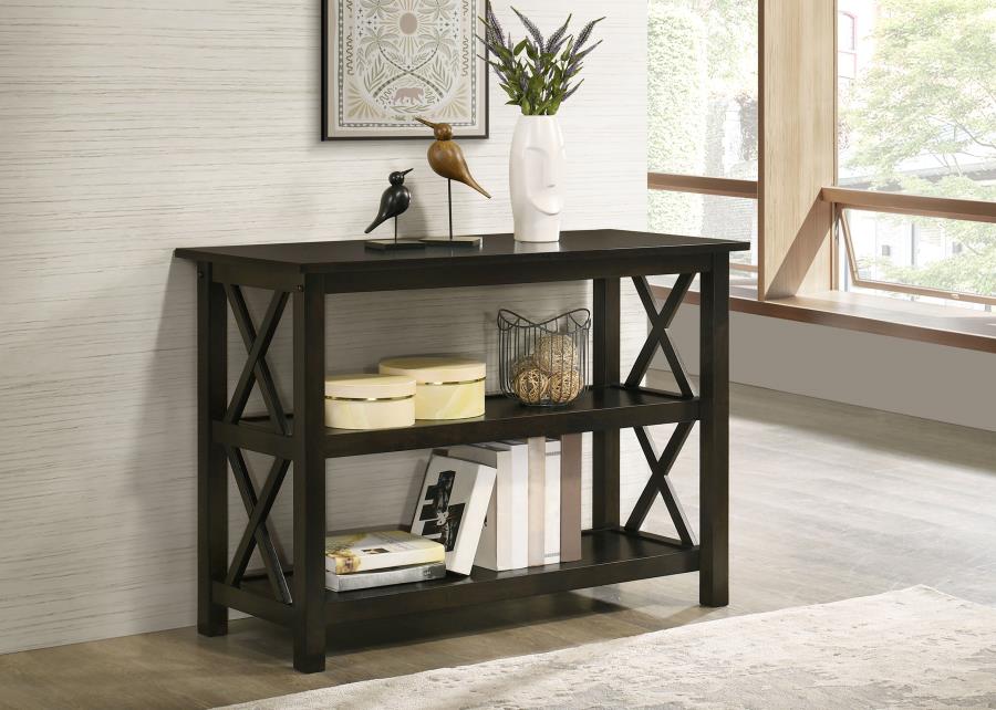 Rachelle 2-shelf Wood Entryway Console Table Deep Merlot - 5910