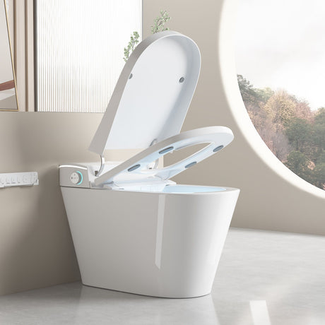 Smart Bidet Toilet With Auto Open / Close Seat, Warm Water Wash, Heated Seat, And Wireless Remote Control