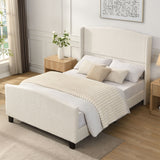 Platform Bed Frame With Tall Headboard And High Footboard