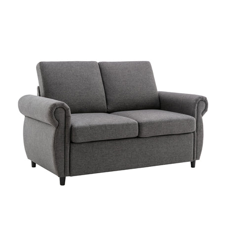 Pull Out Sofa Bed Loveseat Sleeper With Twin Size Memory Mattress With Two USB Ports For Living Room Spaces