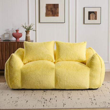 Giant Bean Bag Couch, Ultra Soft Fluffy Loveseat For Living Room