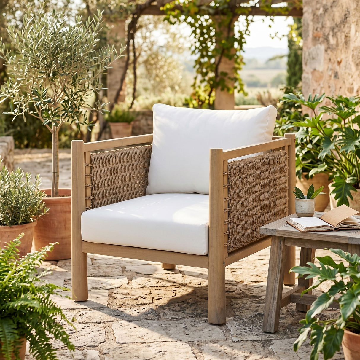 Modern Patio Chair With Armrests