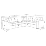Radison - Upholstered Sectional Sofa With Hidden Sleeper - Greige