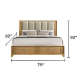 Hugo - Storage Bed With Upholstered Headboard
