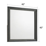 Colorado - Square Mirror (Dresser Not Included) - Charcoal