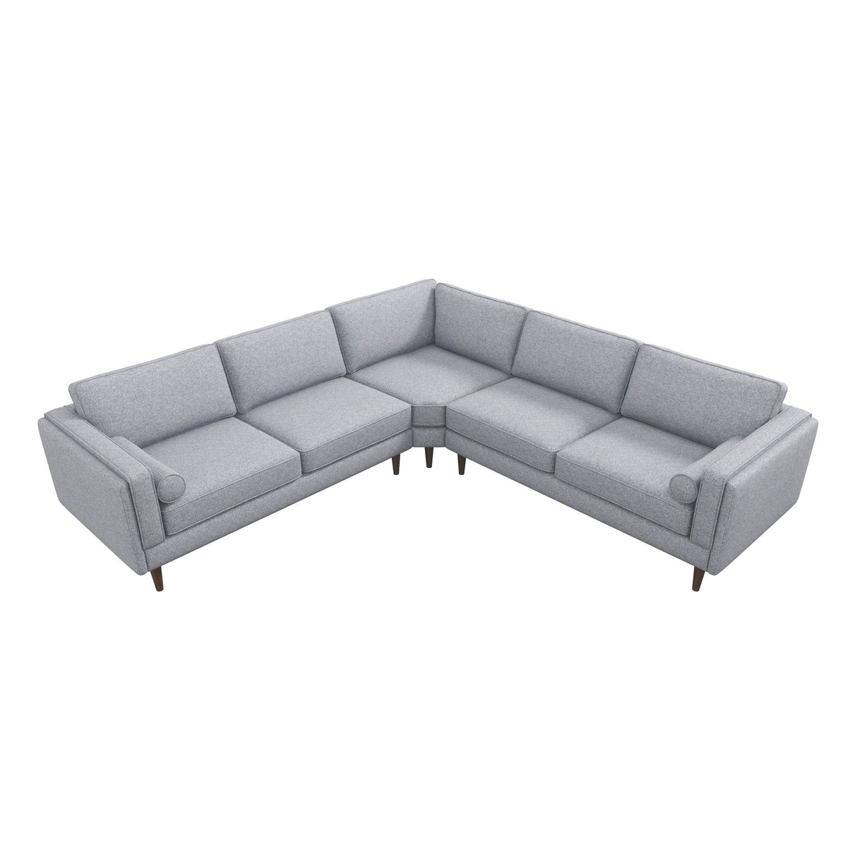 Amber - Corner Sectional Sofa - Light Gray